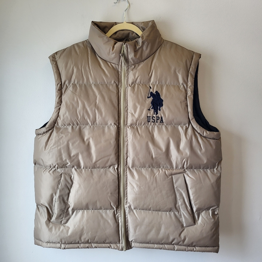 Men's Tan Puffer Vest